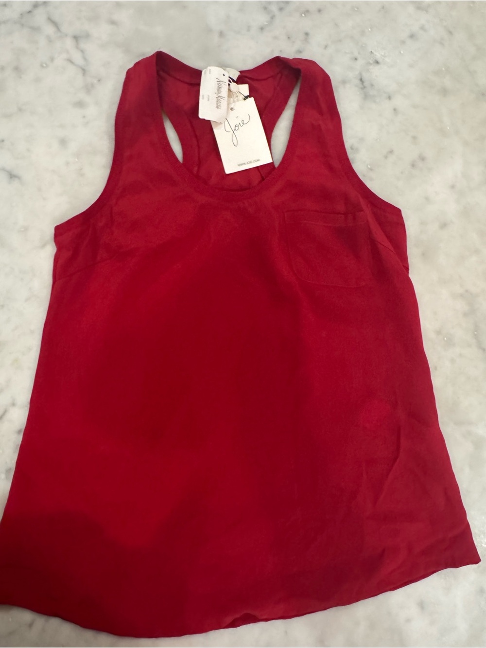 Joie silk racerback tank NWT